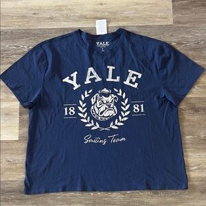 NWT Yale University Sailing Team Graphic T-Shirt Blue Size L